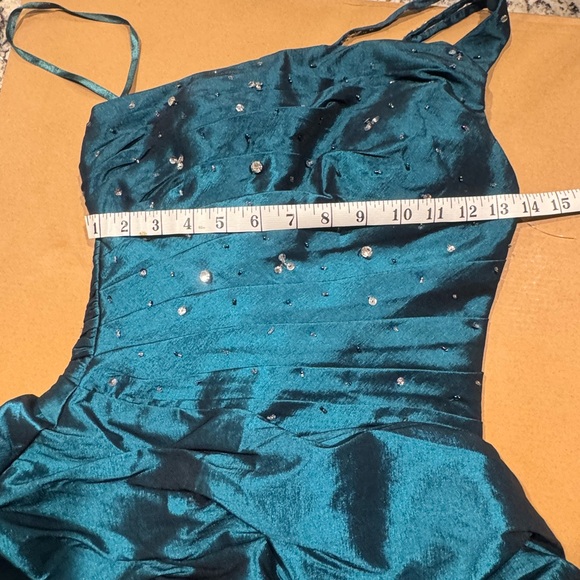 Cinderella Teal One Shoulder Dress - Picture 9 of 12